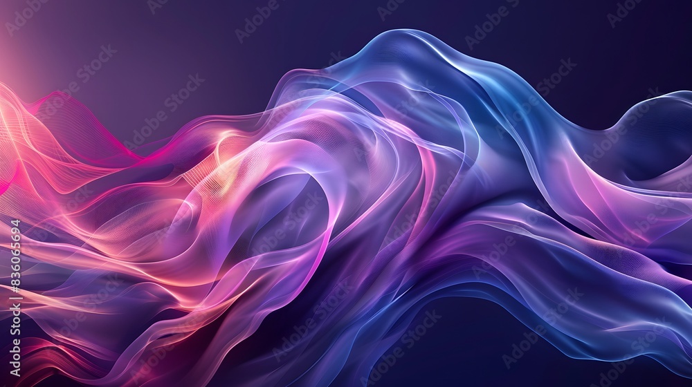 Ethereal Blue and Purple Abstract Background with Flowing Lines and Gradients Ethereal Blue and Purple Abstract Background with Flowing Lines and Gradients