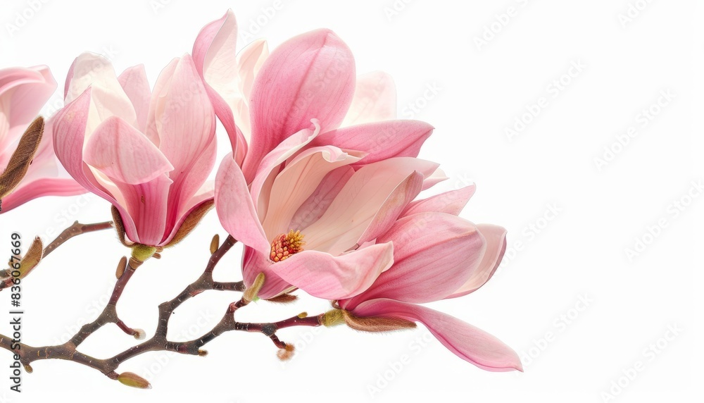 Graceful Magnolia Blossom Bouquet: A Radiant Isolation Graceful Magnolia Blossom Bouquet: A Radiant Isolation
