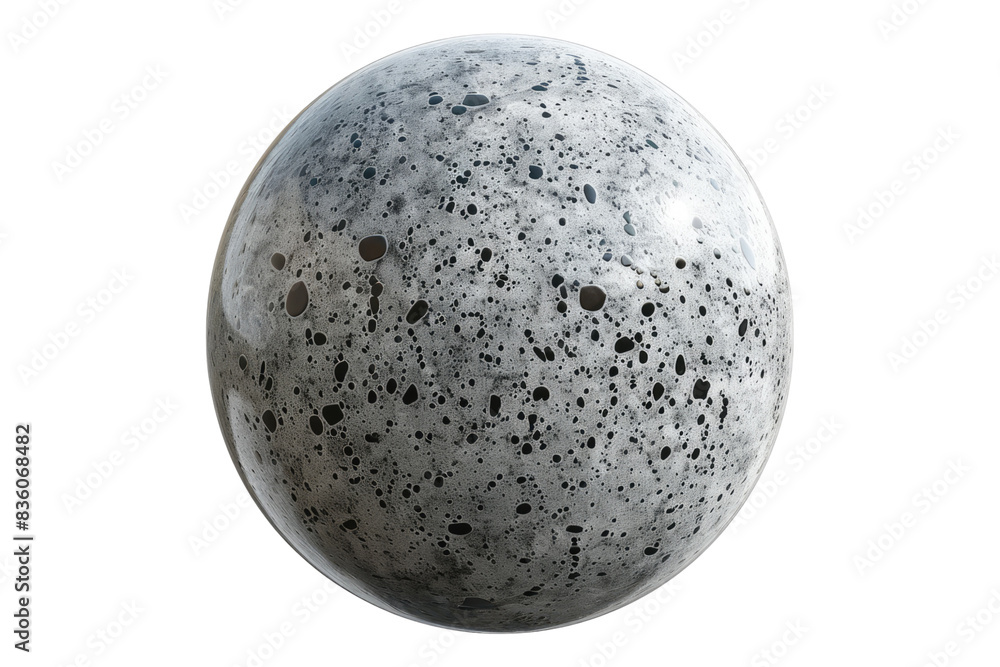 Sphere with noise texture isolated on transparent background Sphere with noise texture isolated on transparent background
