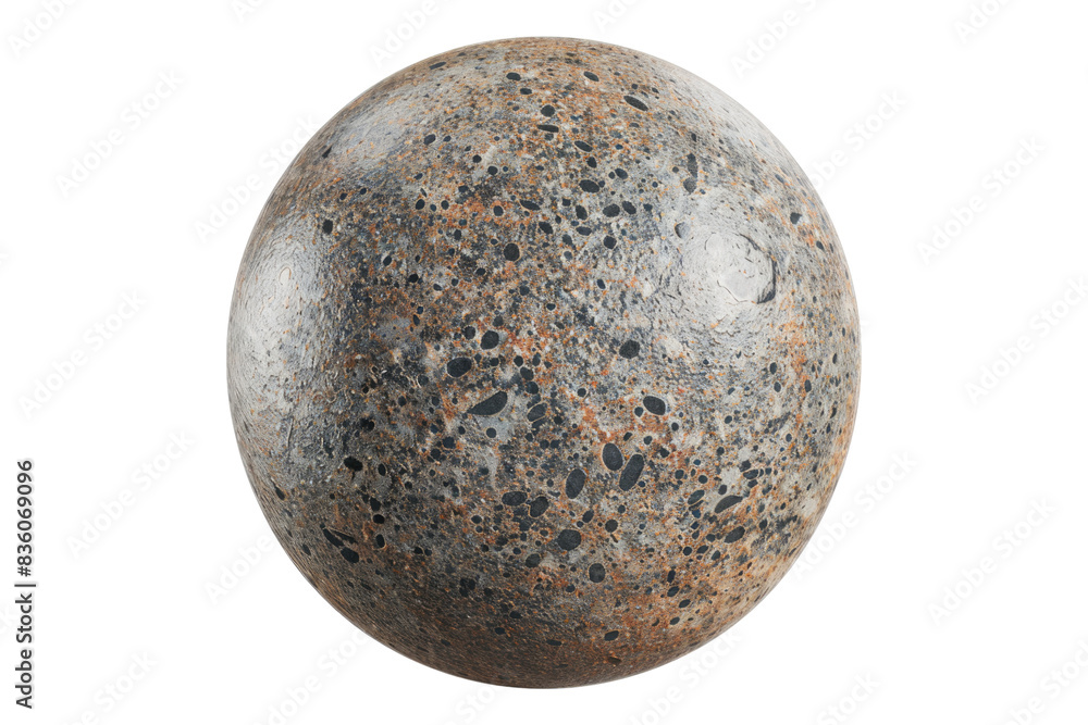 Sphere with noise texture isolated on transparent background Sphere with noise texture isolated on transparent background