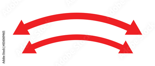 Dual sided arrow vector, icon, silhouette design.  Horizontal double-headed arrow.  Double Sided Arrow Images. 