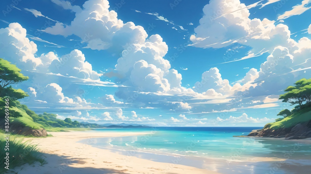 Fototapeta premium Anime Landscape Wallpaper