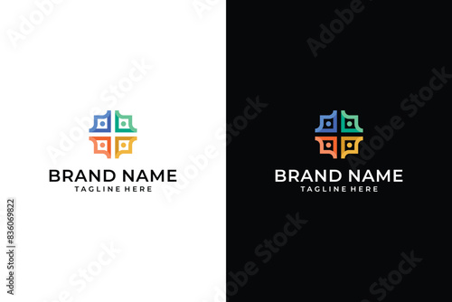 abstract health symbol vector logo