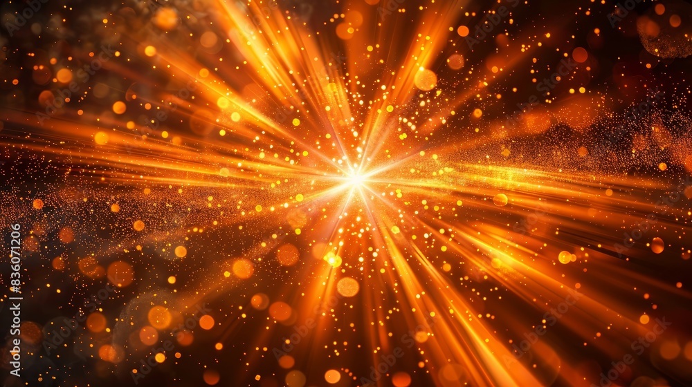 Fototapeta premium Radiant Light Burst with Sparkles