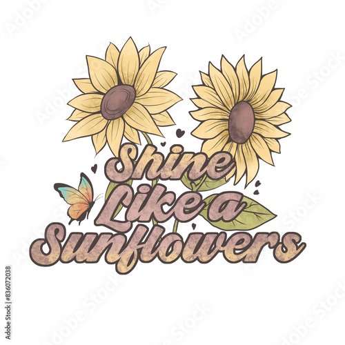 happy birthday card with sunflowers