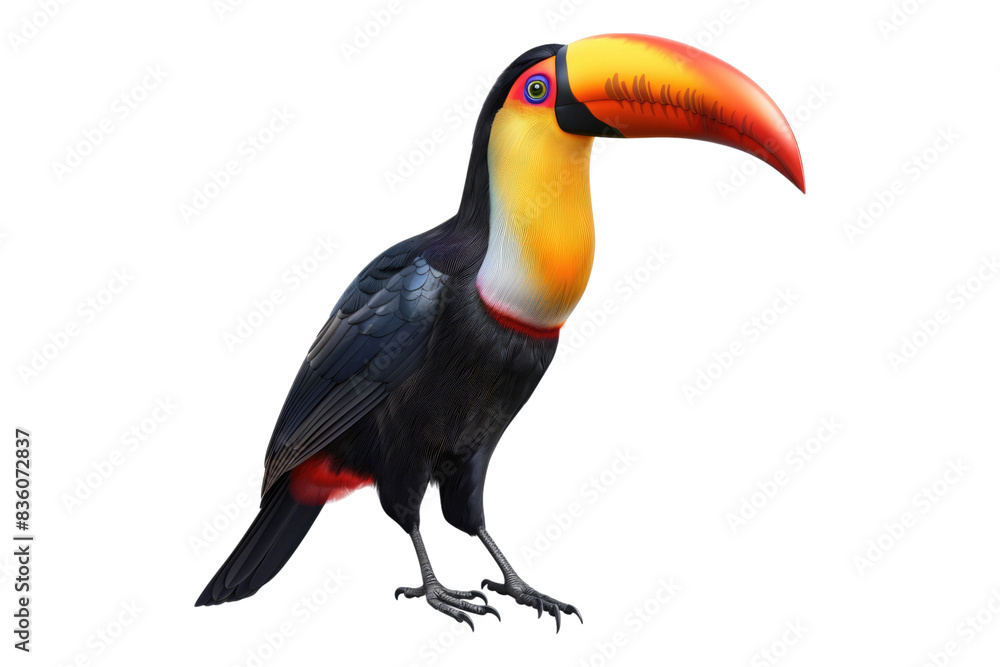 Naklejka premium Toucan bird isolated transparent on background