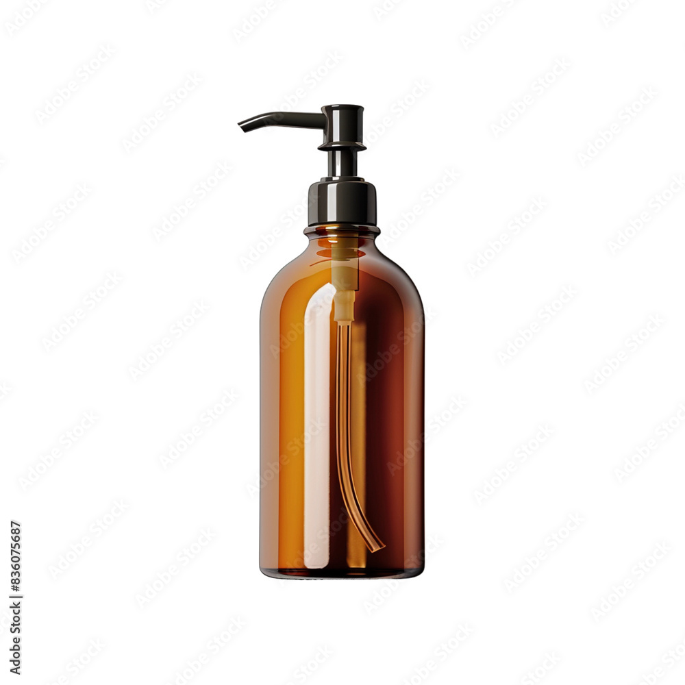 Shampoo Bottle Mockup, Template Isolated Transparent, Generative AI Shampoo Bottle Mockup, Template Isolated Transparent, Generative AI