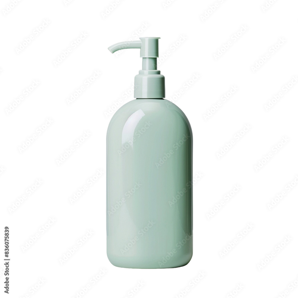 Shampoo Bottle Mockup, Template Isolated Transparent, Generative AI 