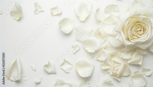 Blooming Elegance: White Rose and Petals for All Occasions