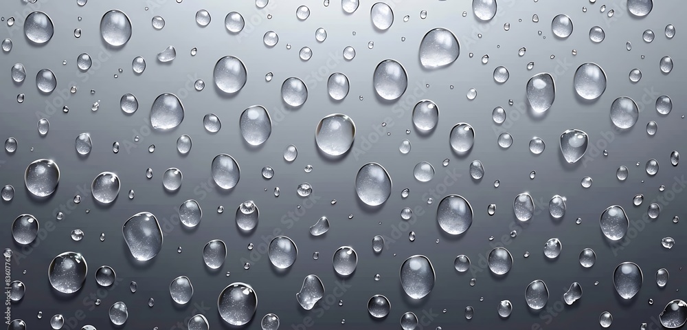Detailed close-up of raindrops with vector effect on transparent background. Detailed close-up of raindrops with vector effect on transparent background.