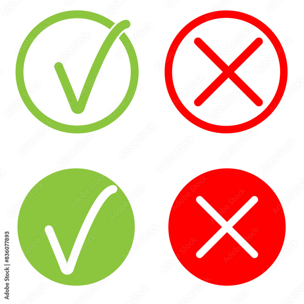 Right wrong icons design Right wrong icons design