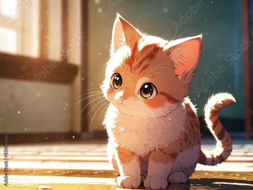 anime cute_kawaii_kitten_isolated