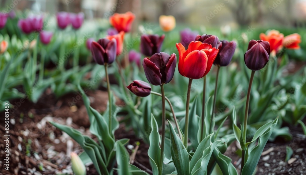 Spring Blooms: Capturing the Beauty of Tulips in the Garden Spring Blooms: Capturing the Beauty of Tulips in the Garden