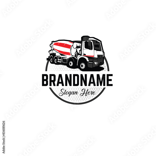 Trucking company logo. Bold badge emblem logo concept