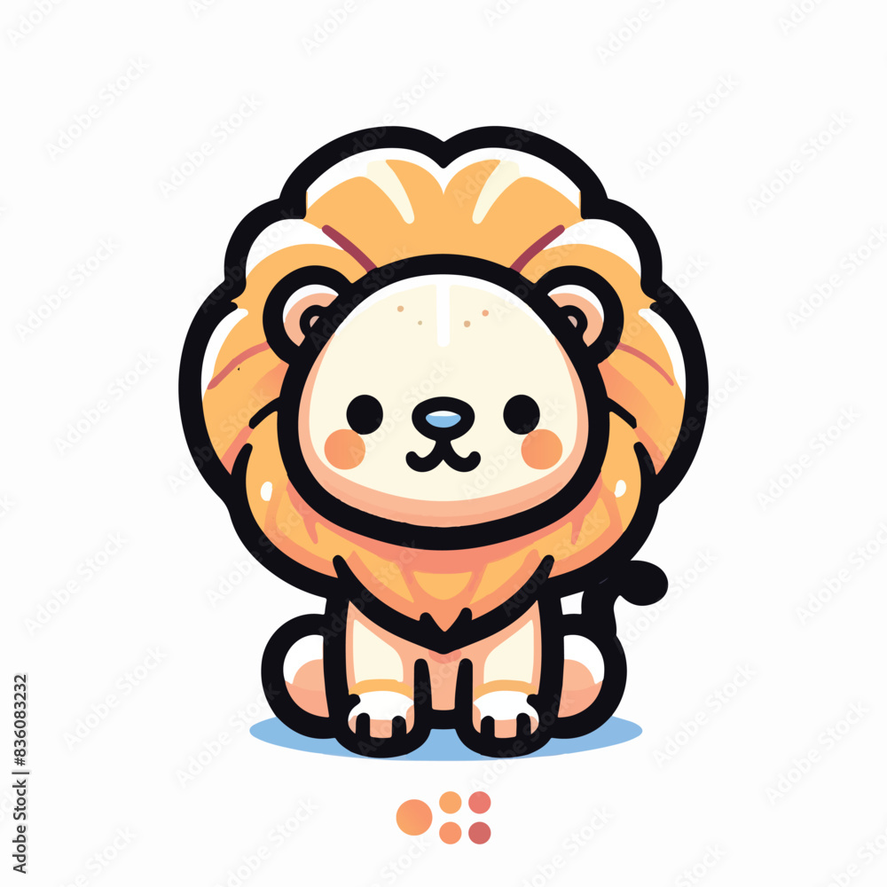 Obraz premium Lion icon illustration