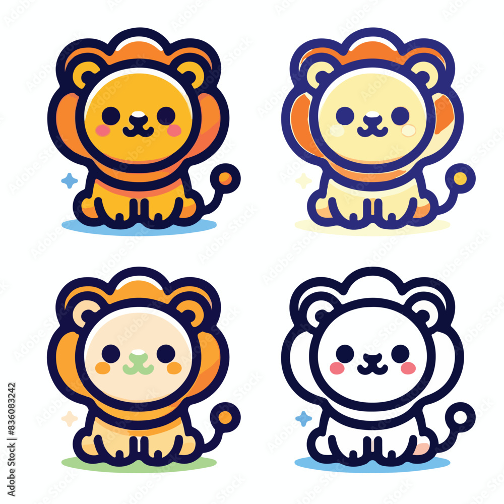 Lion icon illustration Lion icon illustration