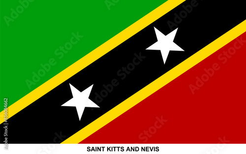 Flag of SAINT KITTS AND NEVIS  SAINT KITTS AND NEVIS national flag