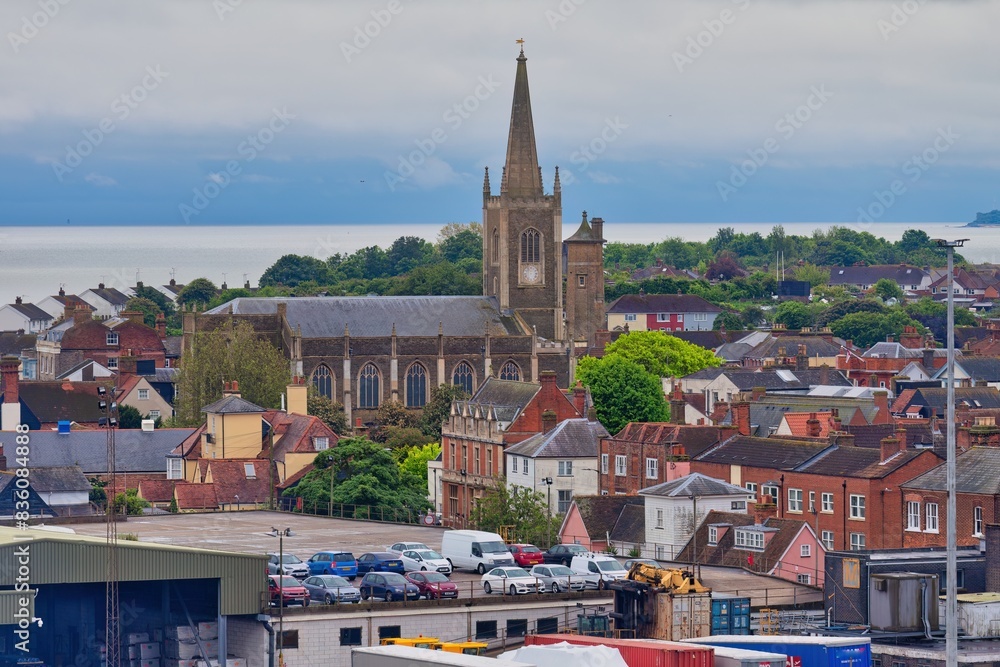 Naklejka premium panorama of the old town of Harwich