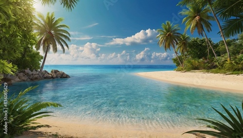 Tranquil_scenery_relaxing_beach_tropical_landscape