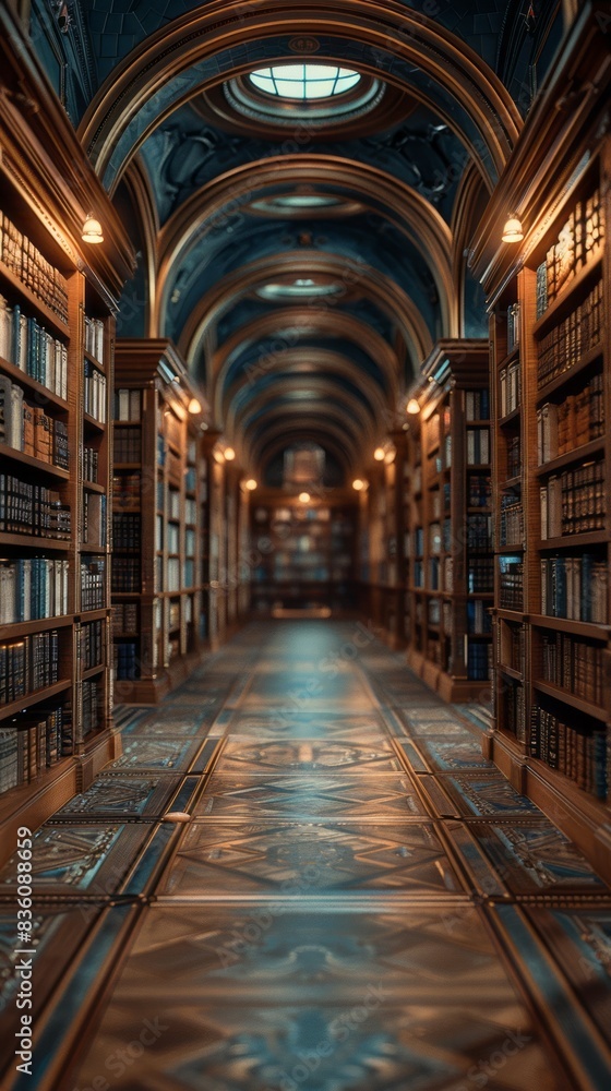 Blurred Background of a Library Interior Blurred Background of a Library Interior