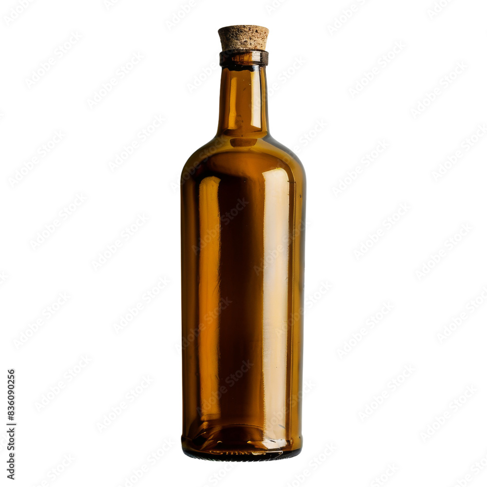 Empty Glass Bottle with Cork Empty Glass Bottle with Cork