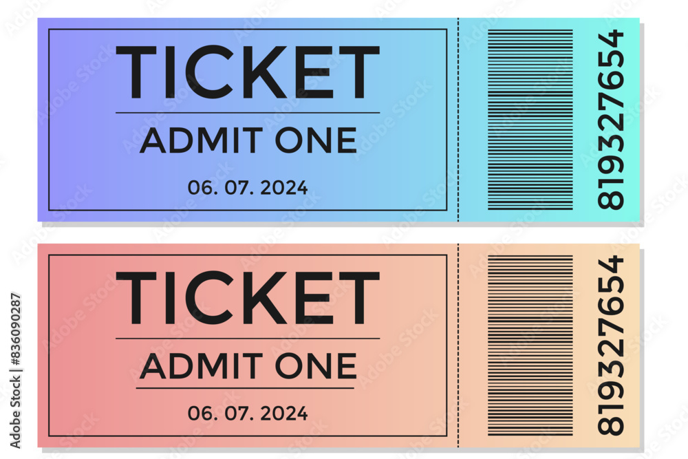 Gradient admit one tickets with data Gradient admit one tickets with data