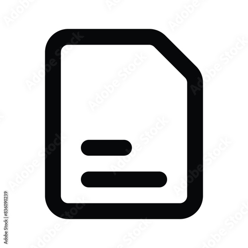 Well designed vector icon of document in modern and trendy style