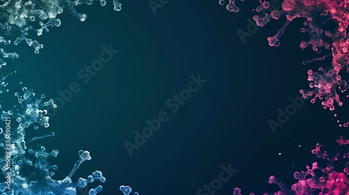 Pathogen, border, background wallpaper, blank in the middle, minimalism, negative space, used for postcard template photo