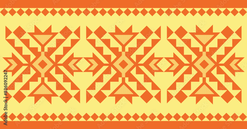 Ornament of ancient America. Great Lakes Native Americans pattern in yellow tones. Ornament of ancient America. Great Lakes Native Americans pattern in yellow tones.