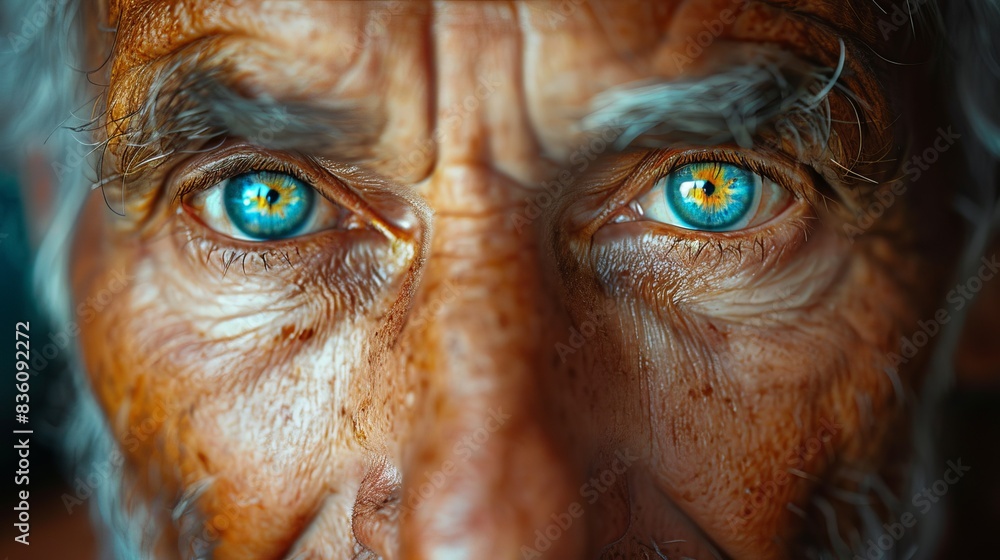 Elderly Man's Expressive Eyes Elderly Man's Expressive Eyes