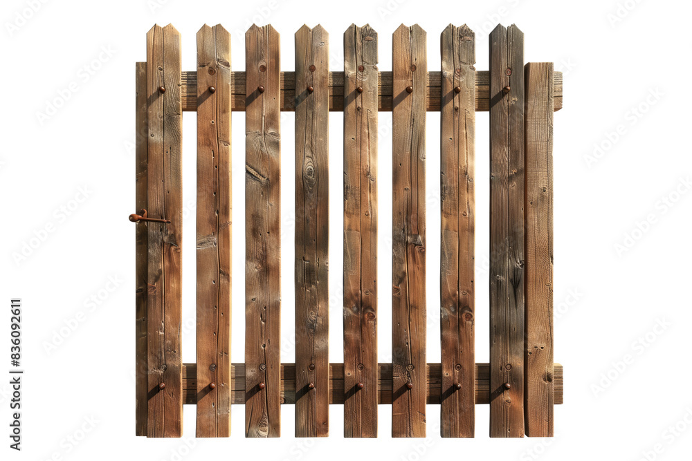 Wooden fence isolated on transparent background Wooden fence isolated on transparent background