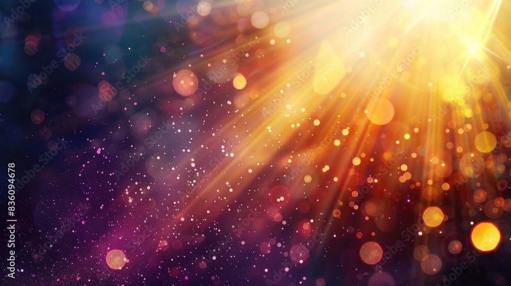 Shining Sunlight Effect on Dark Background Shining Sunlight Effect on Dark Background