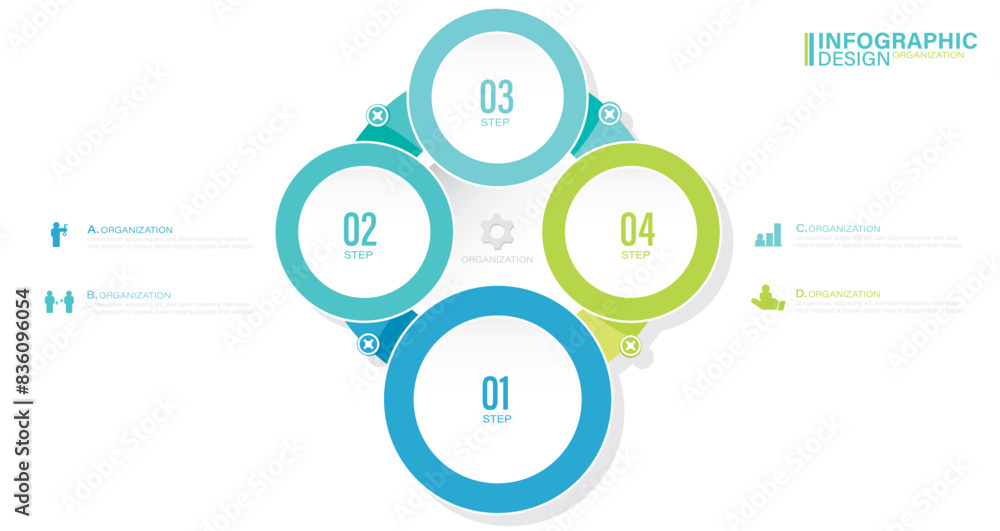 Vetor de Vector circle chart infographic templates for presentations ...