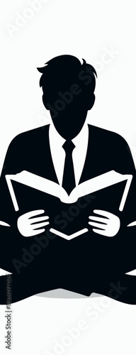 ilustration reading book