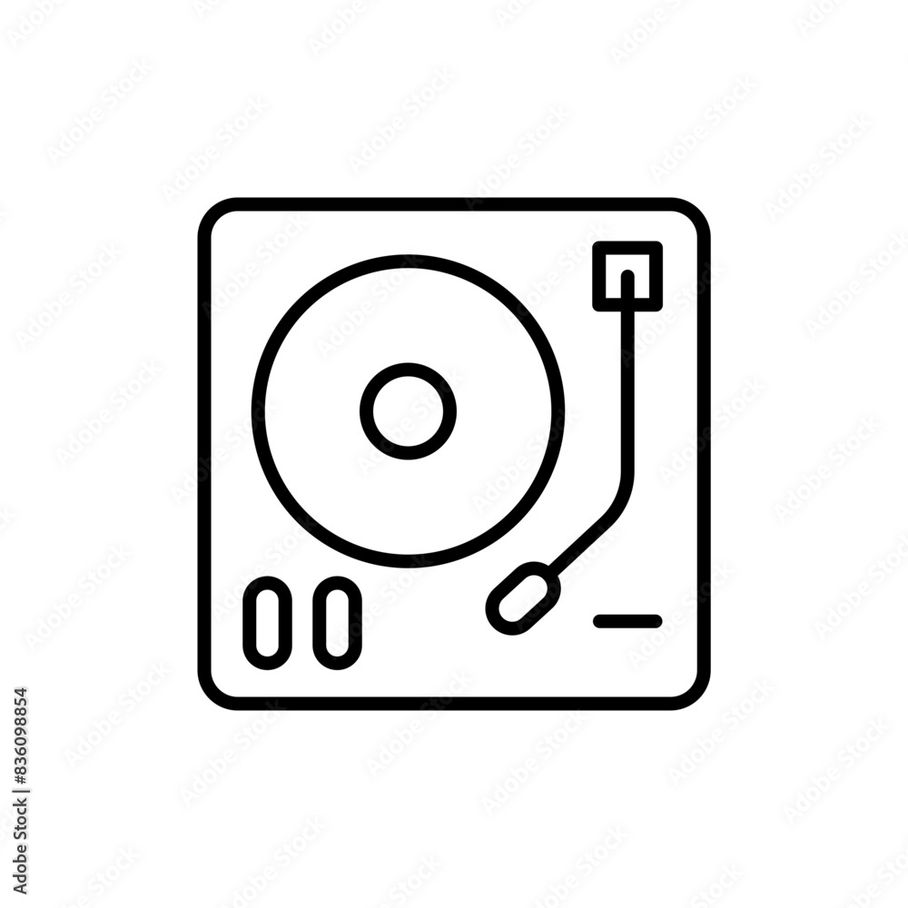 Vinyl player outline icons, minimalist vector illustration ,simple transparent graphic element .Isolated on white background Vinyl player outline icons, minimalist vector illustration ,simple transparent graphic element .Isolated on white background