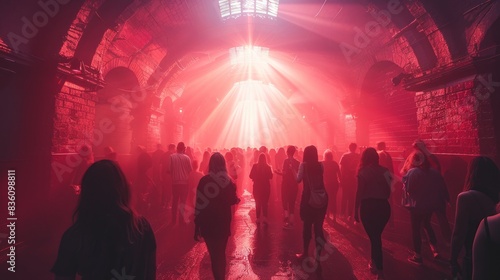 Pictures from an underground rave club 