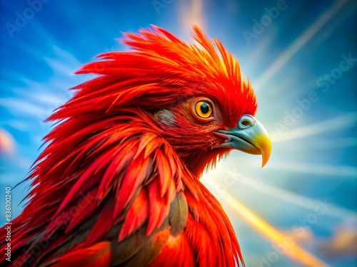 Red Bird Against a Blue Sky © Mohammad