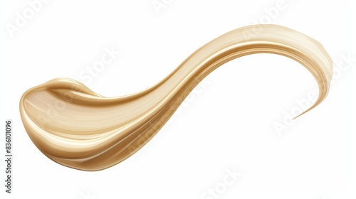 a golden liquid flowing over a white background
 photo
