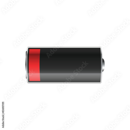 Alkaline battery icon in flat style. Accumulator vector illustration on isolated background. Accumulator recharge sign business concept.