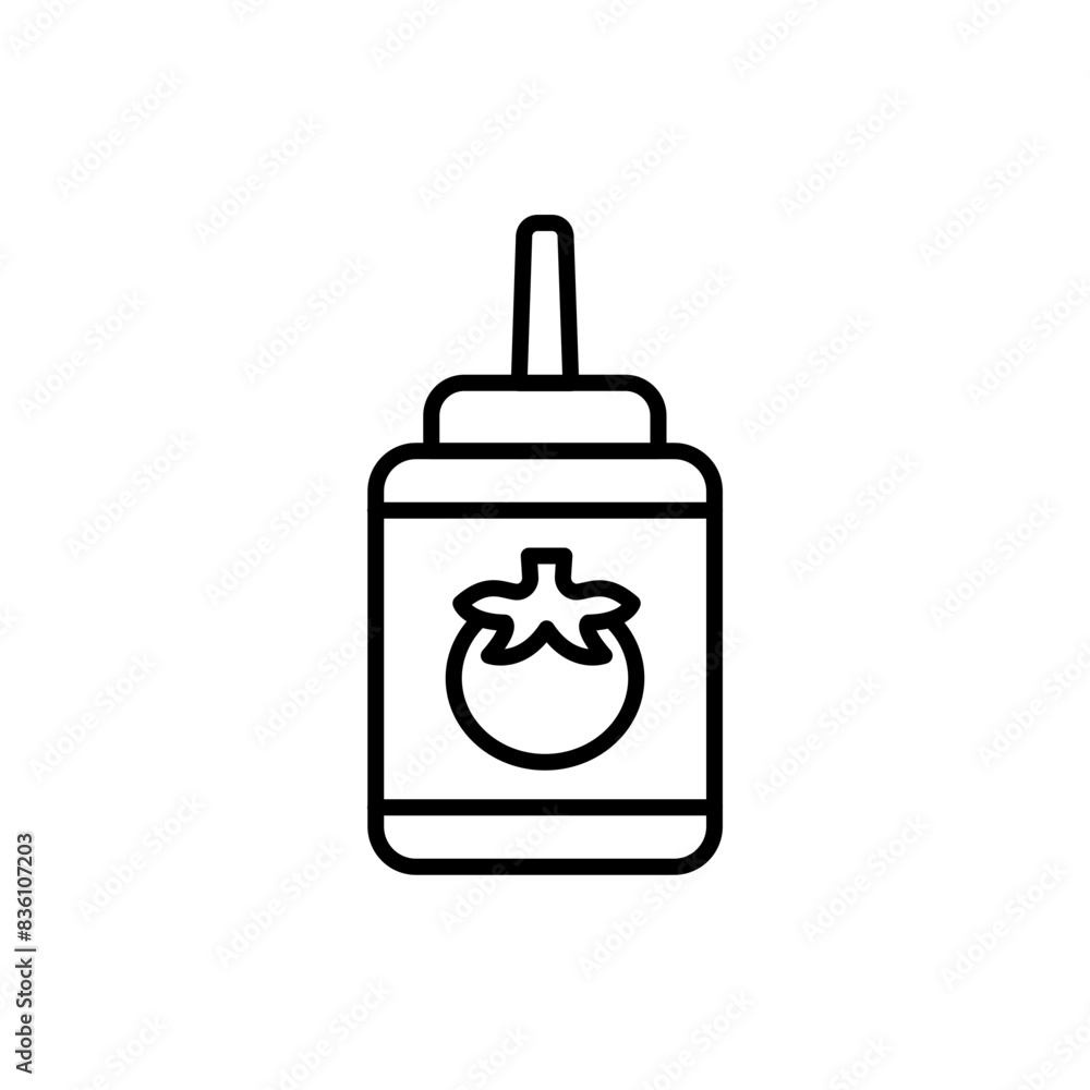 Tomato sauce outline icons, minimalist vector illustration ,simple transparent graphic element .Isolated on white background Tomato sauce outline icons, minimalist vector illustration ,simple transparent graphic element .Isolated on white background