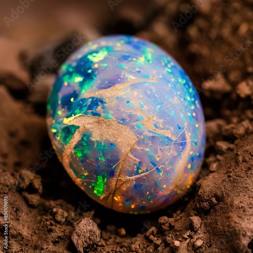 Opal Gemstone that Enchants with its Enigmatic Beauty photo