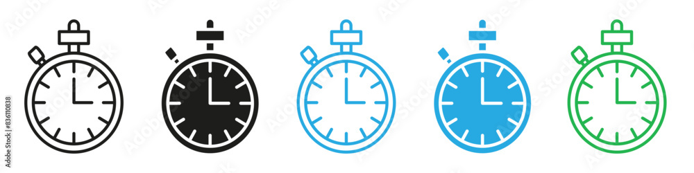 Stopwatch icon mark in filled style Stopwatch icon mark in filled style