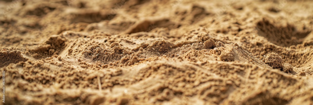 Close up image of sand texture background in a construction site Close up image of sand texture background in a construction site