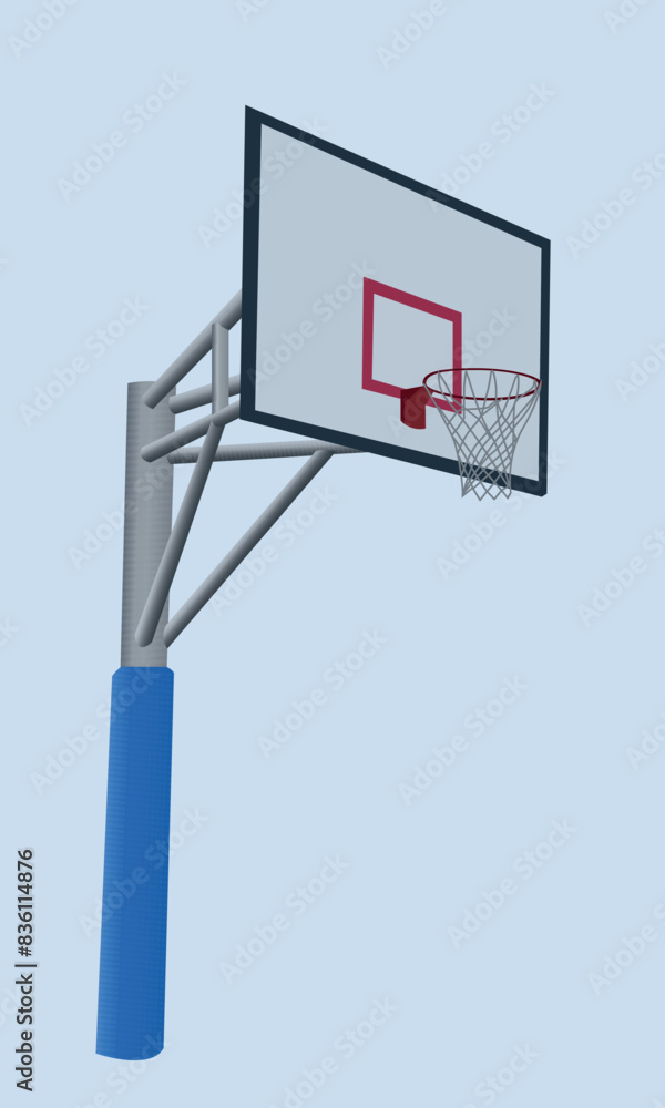 vector color illustration of a basketball backboard for the design of your works in a sports style