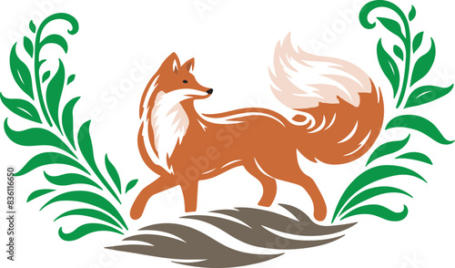  fox cartoon silhouette white background