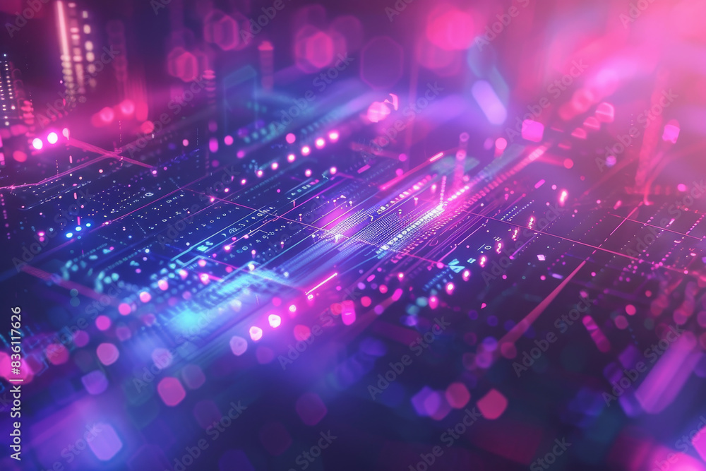 close up colourful illustration of a digital cybernetic background with glowing connections network close up colourful illustration of a digital cybernetic background with glowing connections network