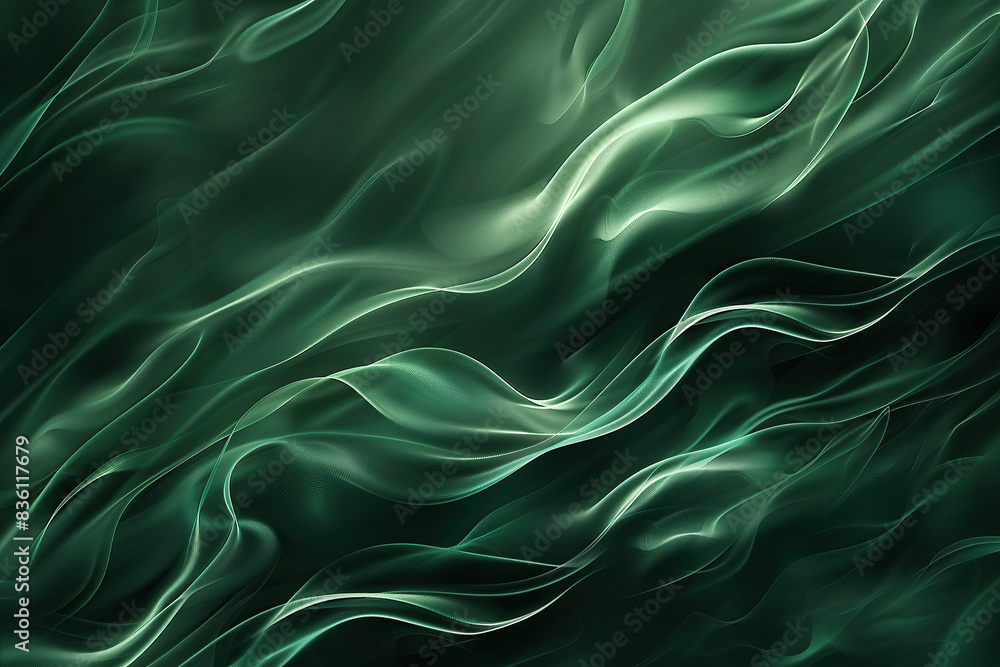 close up horizontal image of dark green flowing abstract waves background close up horizontal image of dark green flowing abstract waves background