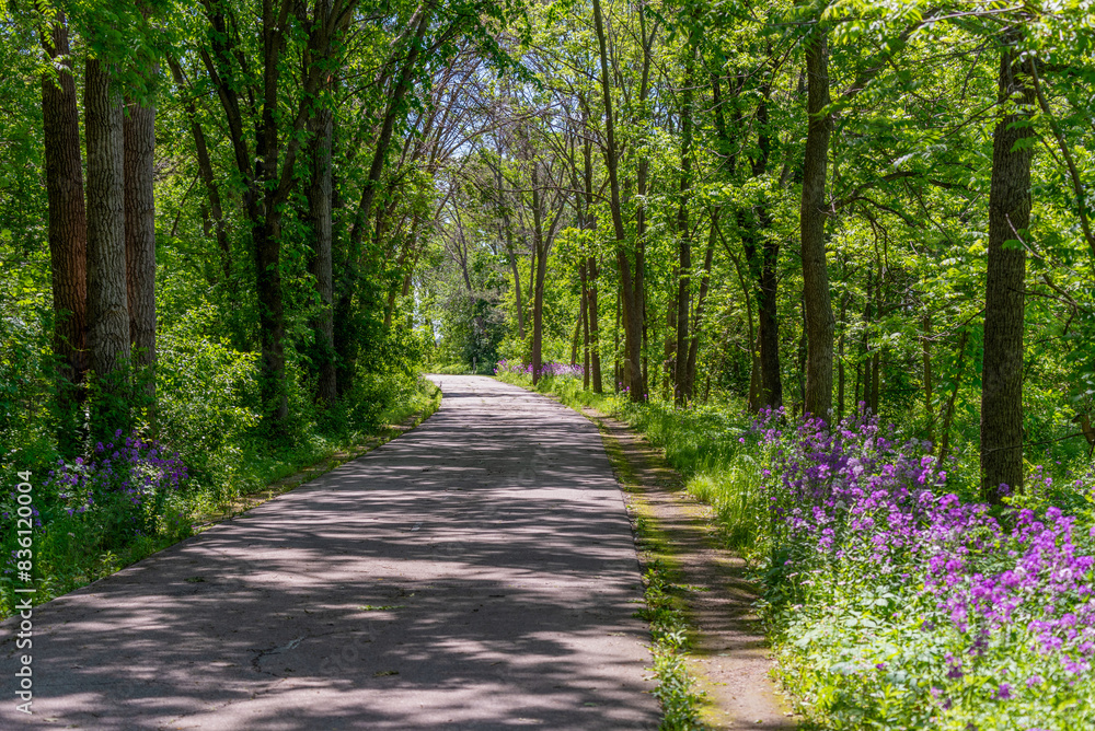 The Fox River Trail Near De Pere, Wisconsin, In Spring The Fox River Trail Near De Pere, Wisconsin, In Spring