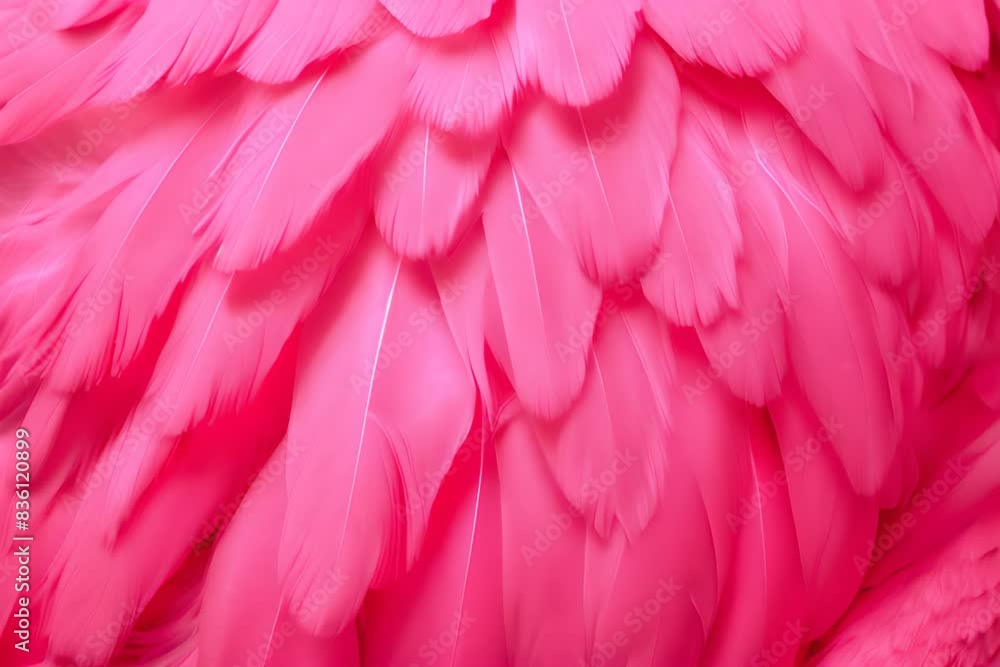 Pink Feathers Background, Flamingo Plume Pattern, Wings Feather Texture with Copy Space, Generative Ai Illustration Pink Feathers Background, Flamingo Plume Pattern, Wings Feather Texture with Copy Space, Generative Ai Illustration