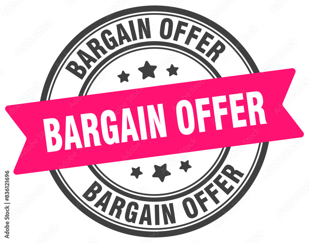 bargain offer stamp. bargain offer label on transparent background. round sign bargain offer stamp. bargain offer label on transparent background. round sign